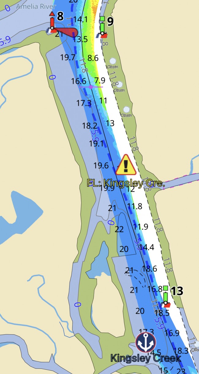 FL Kingsley Creek, MM 720, stay in visual center located in Waterway