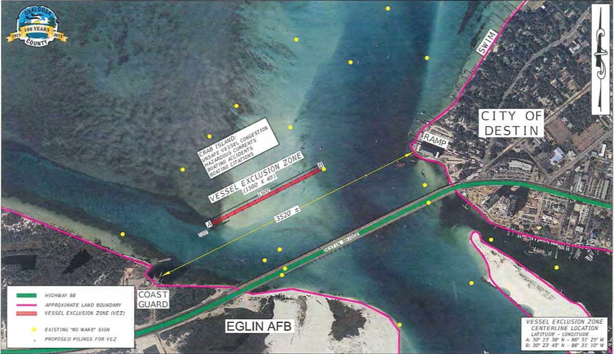 Destin Florida Time Zone Map - Destin Vessel Exclusion Zone 